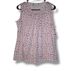 NWT- Kasper ladies' keyhole sleeveless blouse. Sz XS